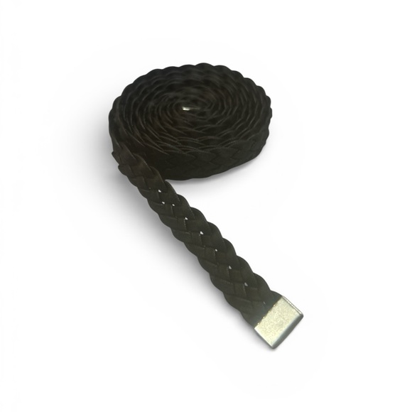 Women’s Black Braided Belt 58” - Picture 2 of 3